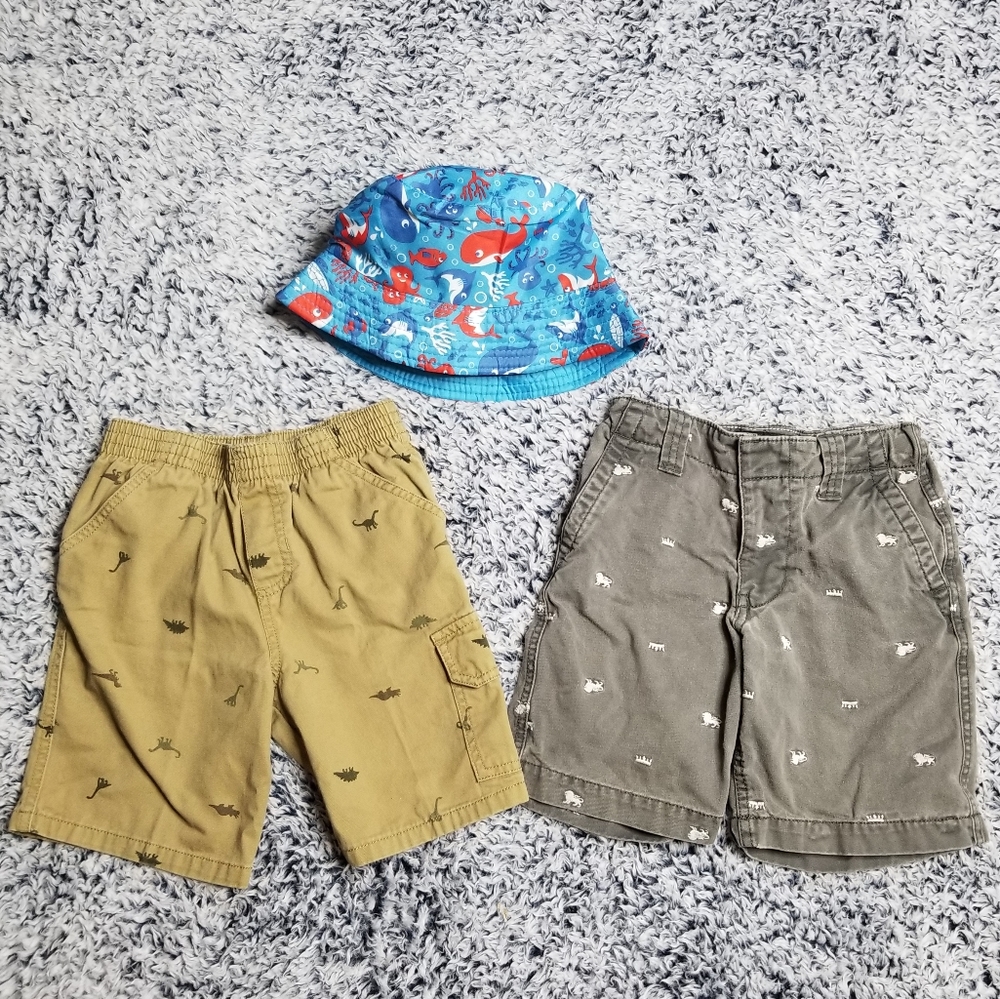 Wonder Kids and Old Navy Boys Shorts and Hat Bundle